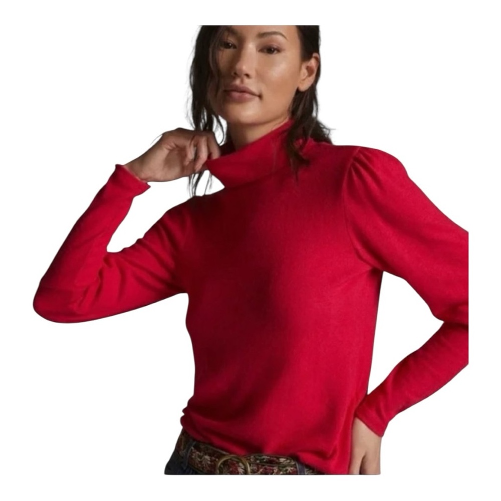 Anthropologie Vibrant pink Cowl Neck Sweater size s - Picture 2 of 11